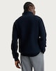 image 3 of F&F Cotton Rich Ribbed High Neck Half Zip Sweatshirt in Navy