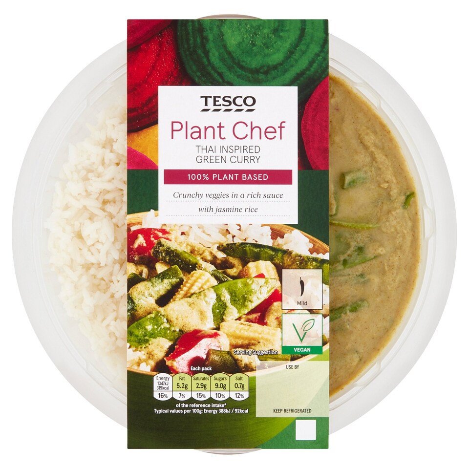 Tesco Plant Chef Thai Green Curry 375G Tesco Groceries