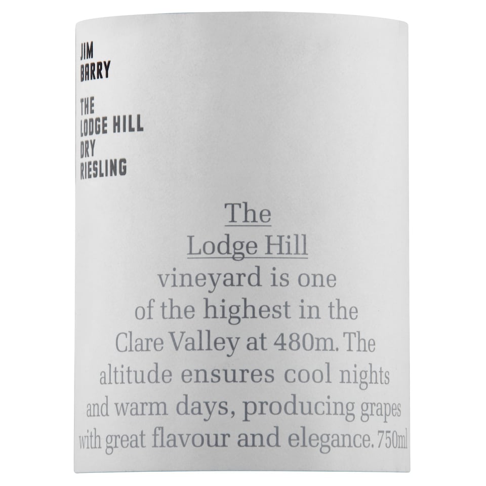 image 1 of JIM BARRY THE LODGE HILL RIESLING 75CL