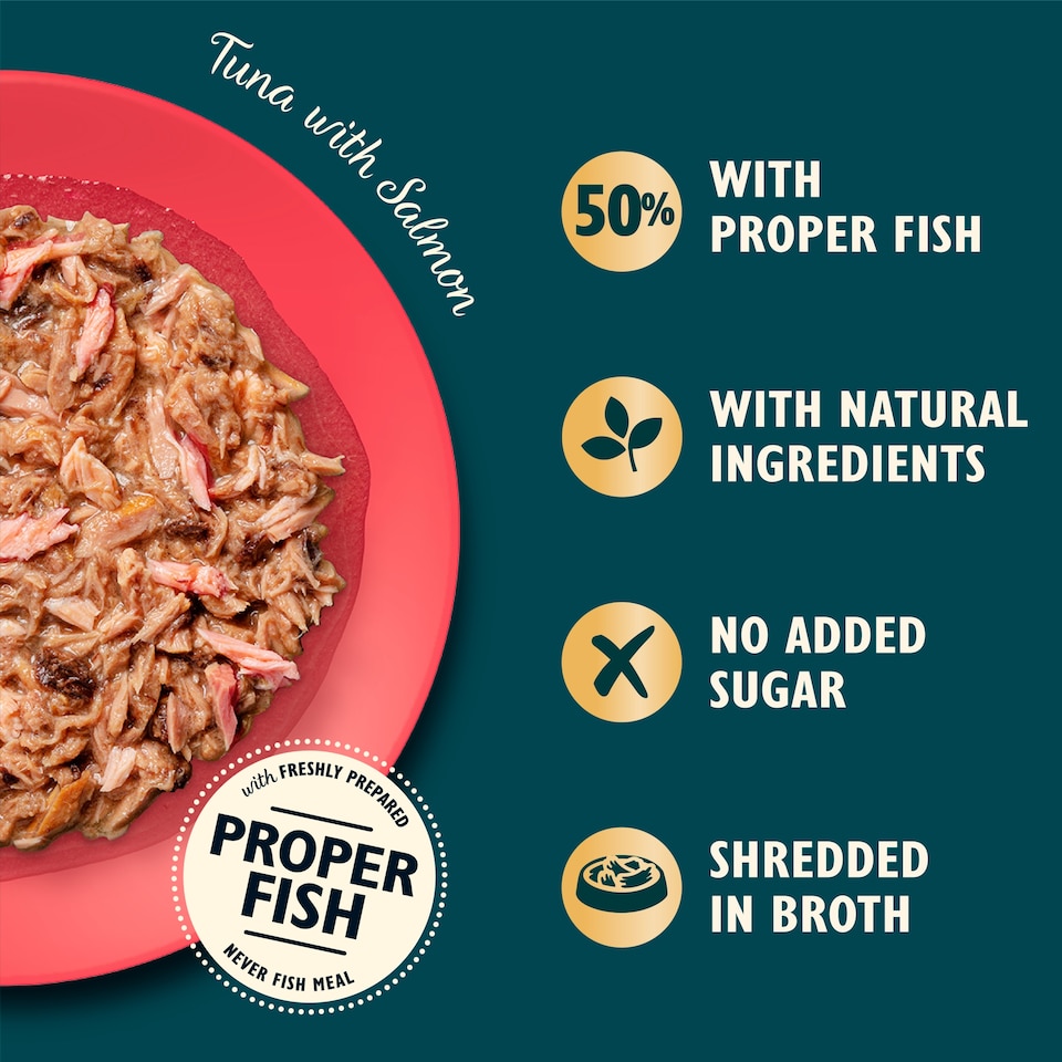image 1 of Lily's Kitchen Cat Shredded Fillets Tuna & Salmon 70G