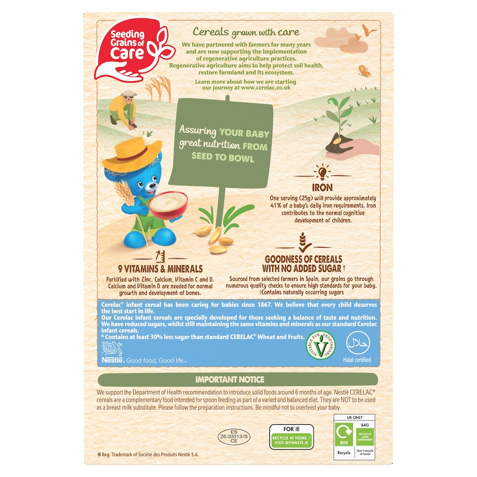 image 1 of Cerelac Infant Cereals with Milk Reduced Sugar Wheat & Banana 250g