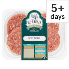 Mccagheys Turkey Burgers 400G
