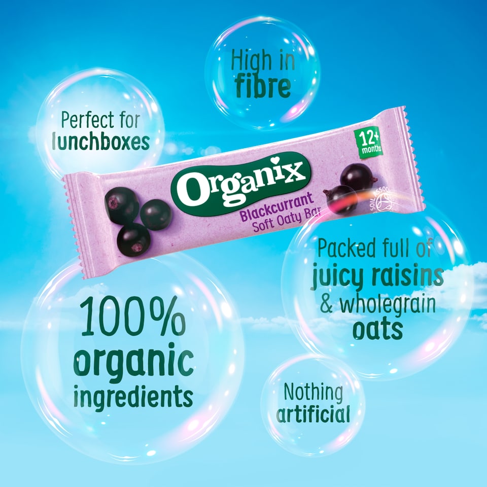 image 1 of Organix Blackcurrant Soft Oaty Bars 6x23g