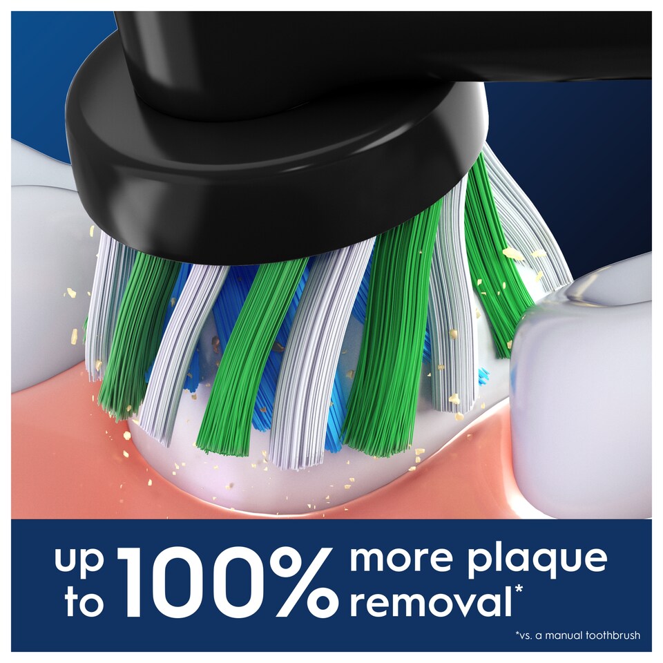 image 1 of Oral-B Pro Cross Action Black Electric Toothbrush Heads 8 Pack
