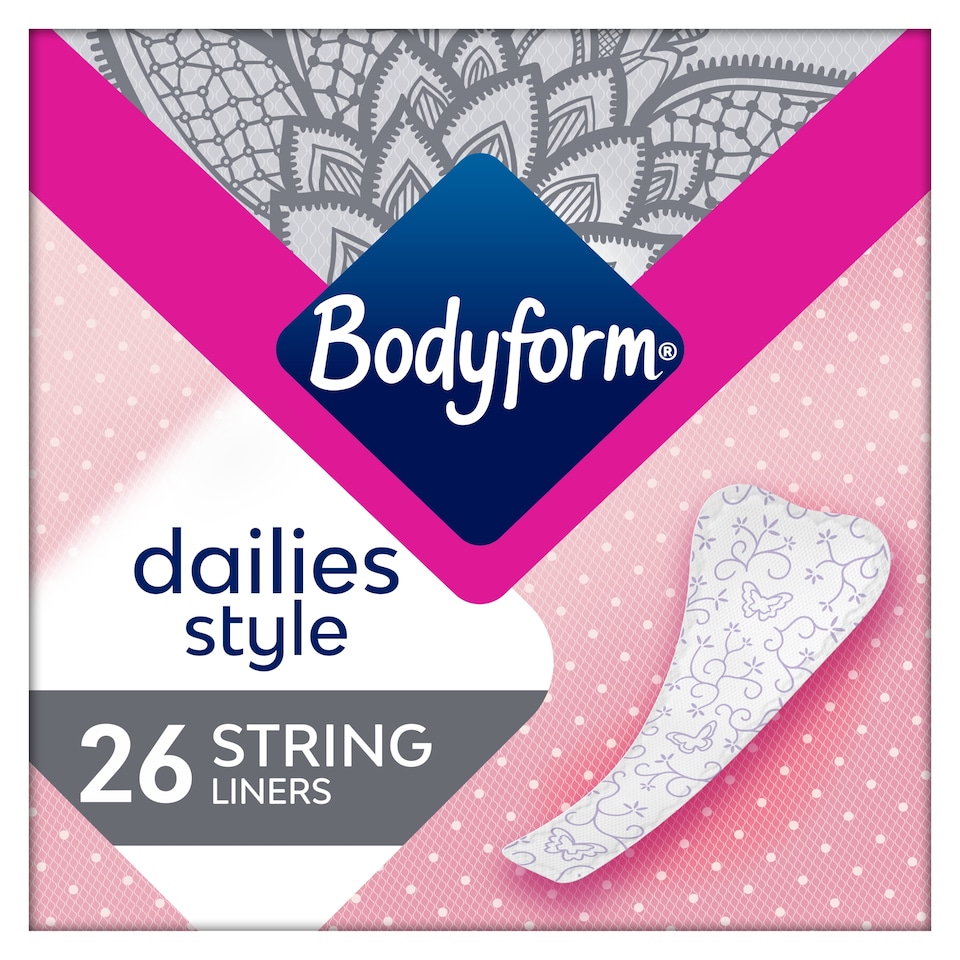 Bodyform Dailies Style String Liners 26 Pack