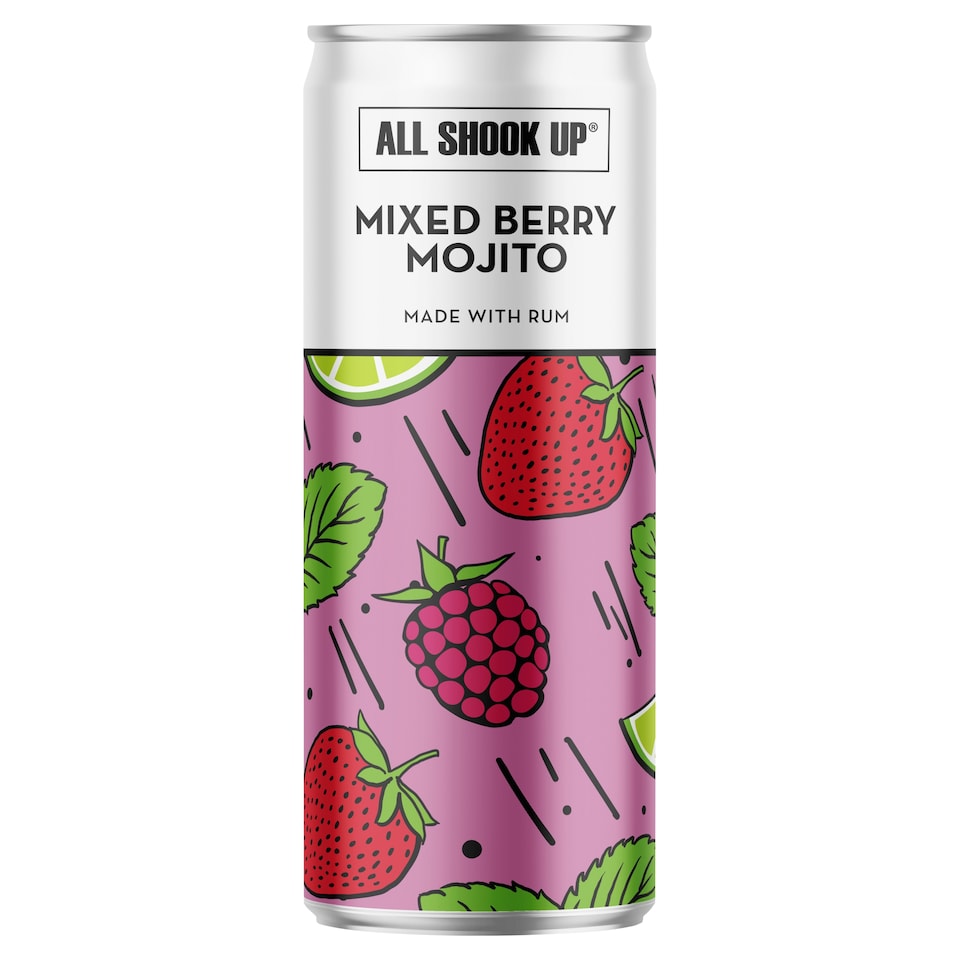 image 1 of All Shook Up Mixed Berry Mojito 250ml