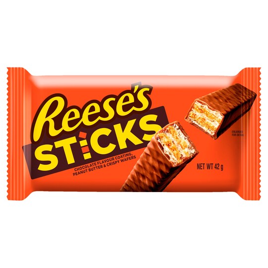 Reeses Sticks Peanut Butter Wafers 42G Tesco Groceries