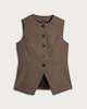 image 4 of F&F Check Buttoned Co-ord Waistcoat in Brown