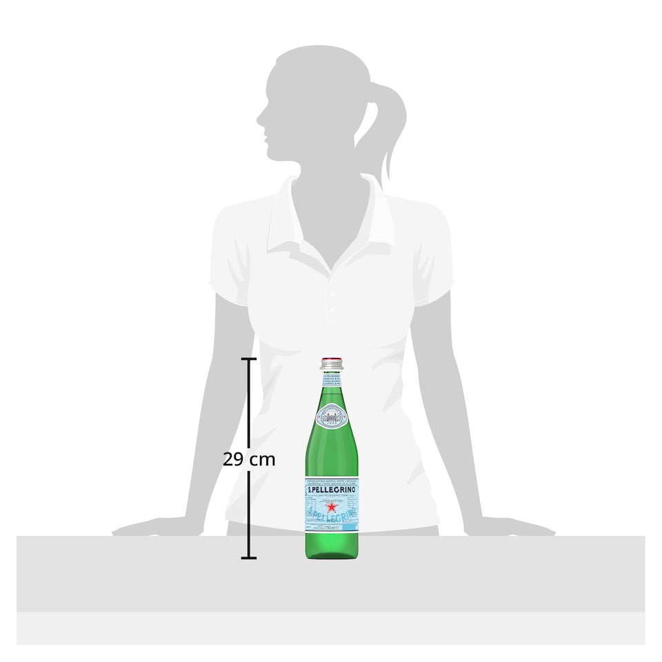 image 1 of San Pellegrino Sparkling Natural Mineral Water Glass Bottle 750ml