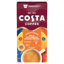 Costa Coffee The Colombian Roast Espresso 10 Pods 55G