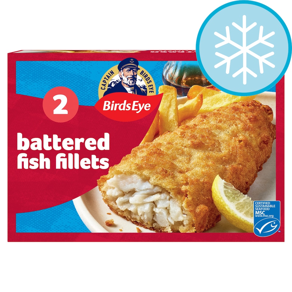Birds Eye 2 Battered Fish Fillets 200G