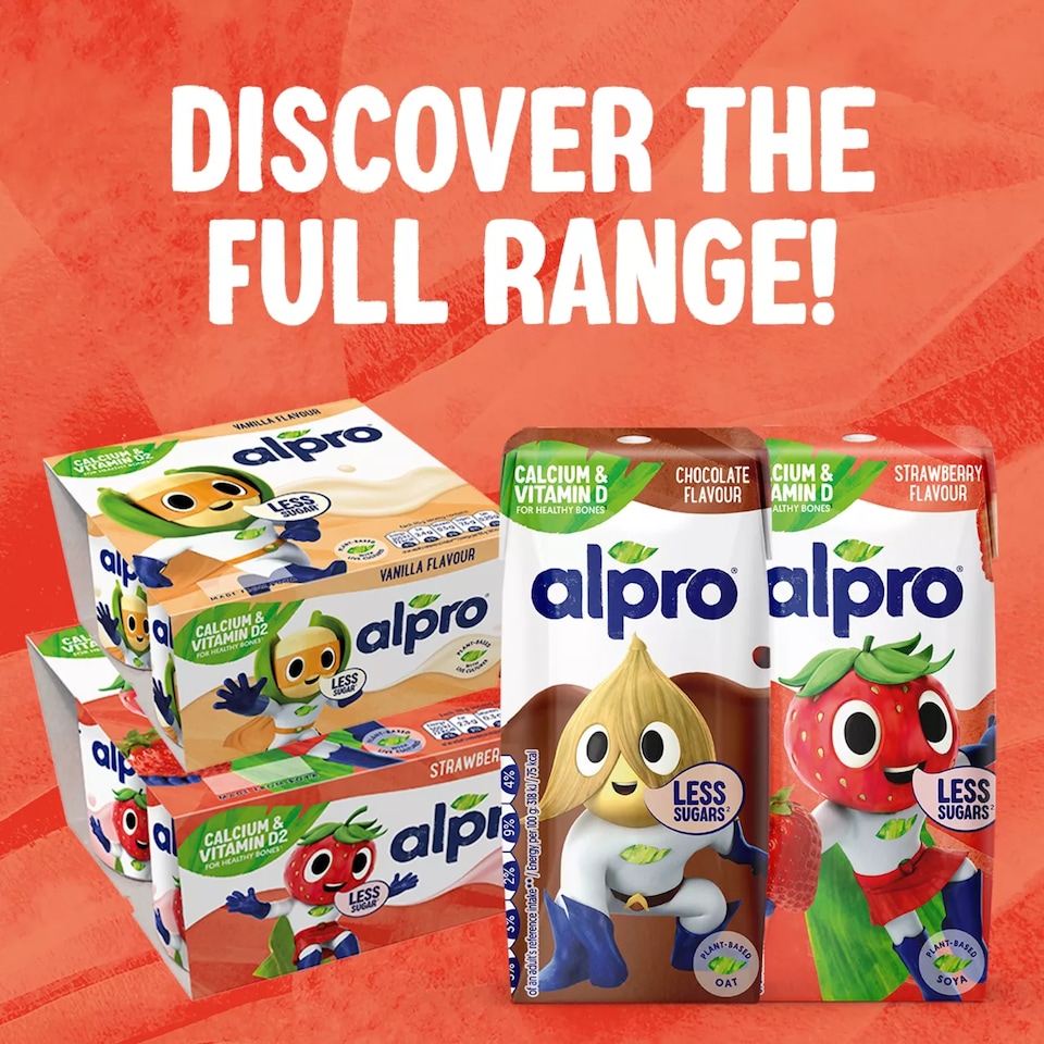 image 1 of Alpro Kids Strawberry Soya Dairy Free Yoghurt Alternative 4 x 115g