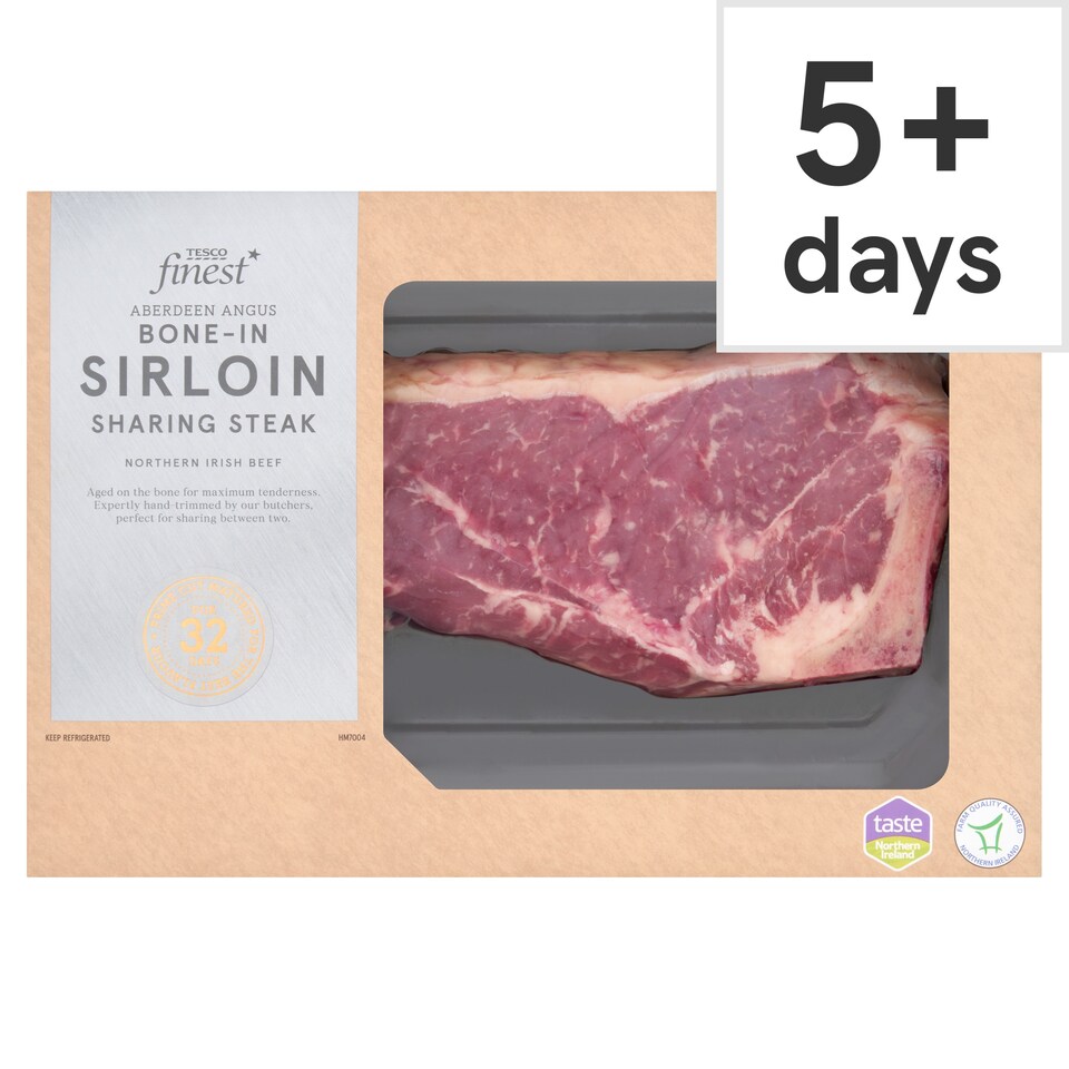 Tesco Finest Aberdeen Angus Bone - In Sirloin Sharing Steak 350g - 550g