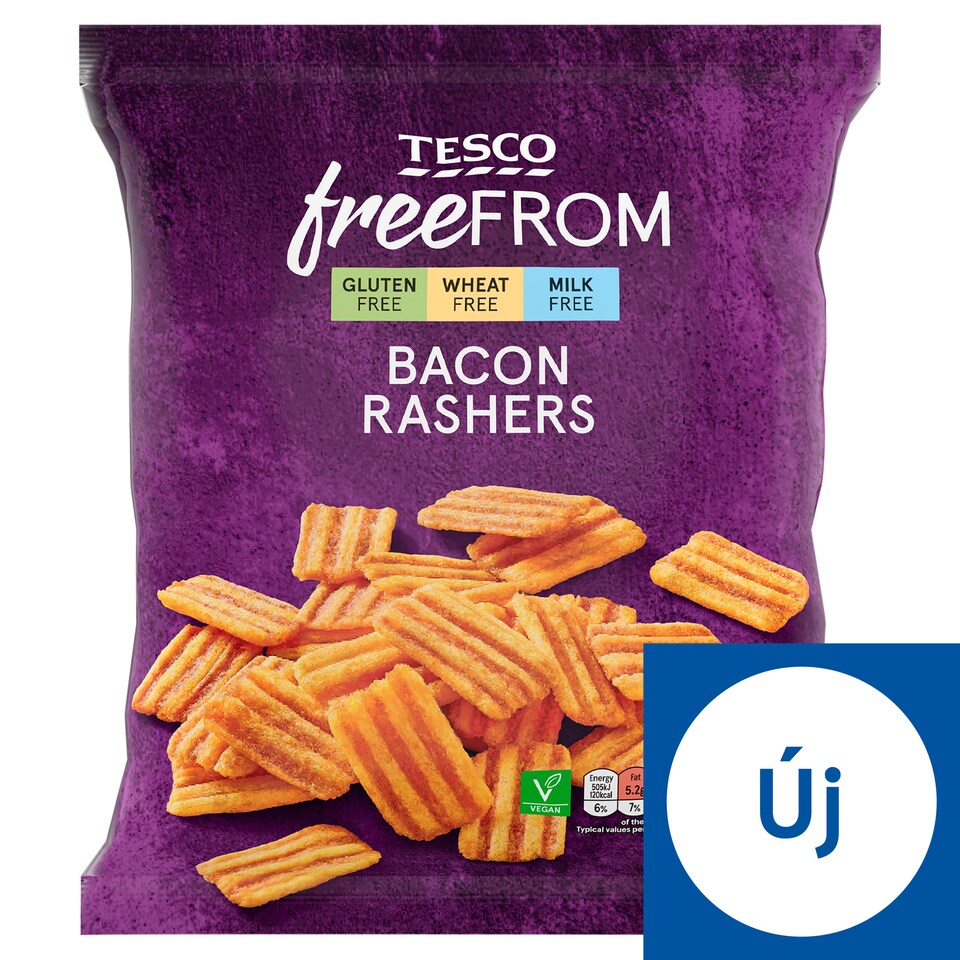 Tesco Free From gluténmentes bacon ízű rizs-kukorica-burgonya snack 150 g