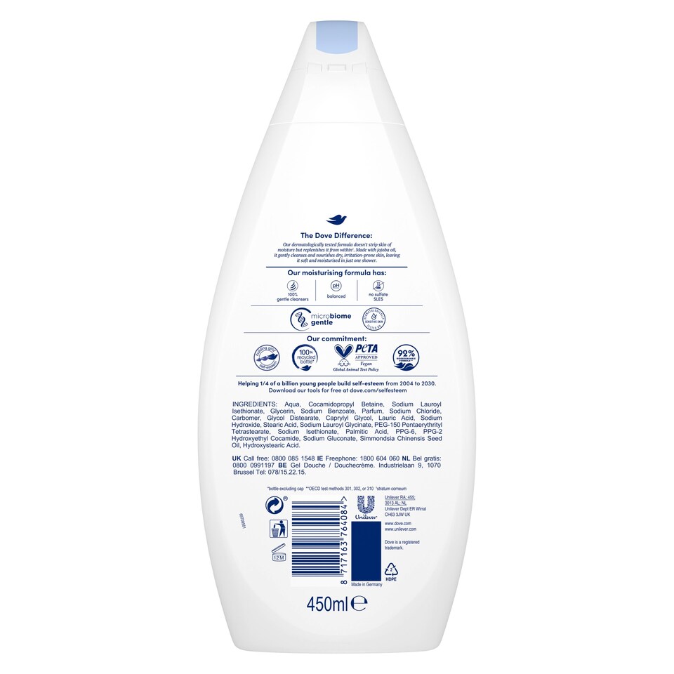 image 1 of Dove Sensitive Skin Body Wash 450Ml