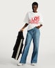 image 3 of The F&F Edit Oversized Los Angeles Print T-Shirt in White