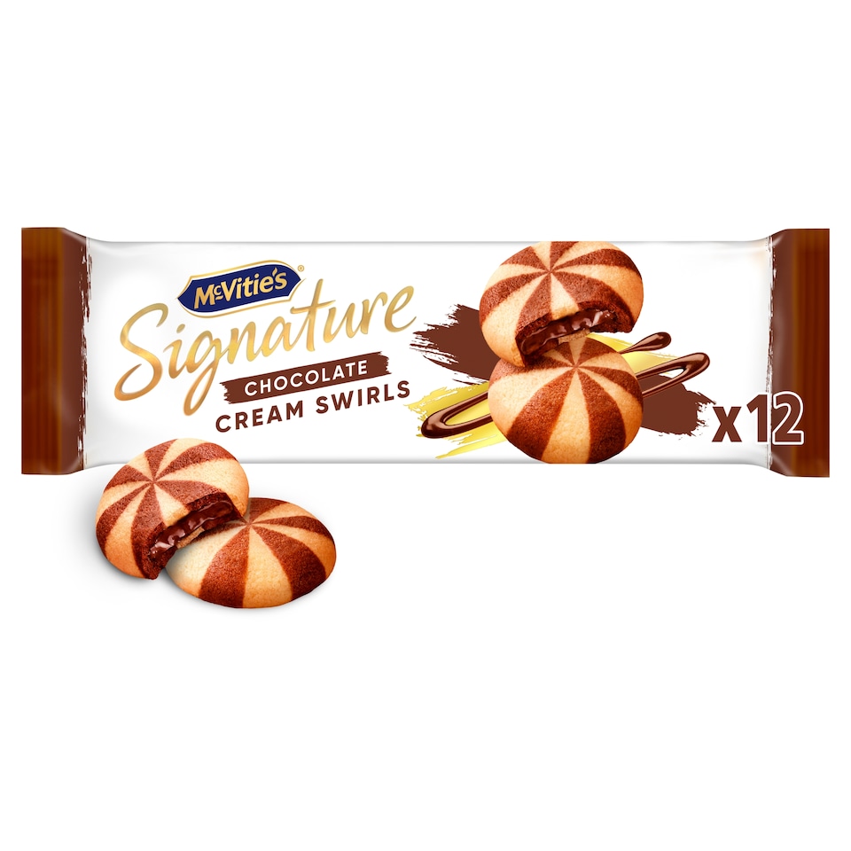 image 1 of McVitie's Signature Smooth Chocolate Cream Swirls Biscuits 142g