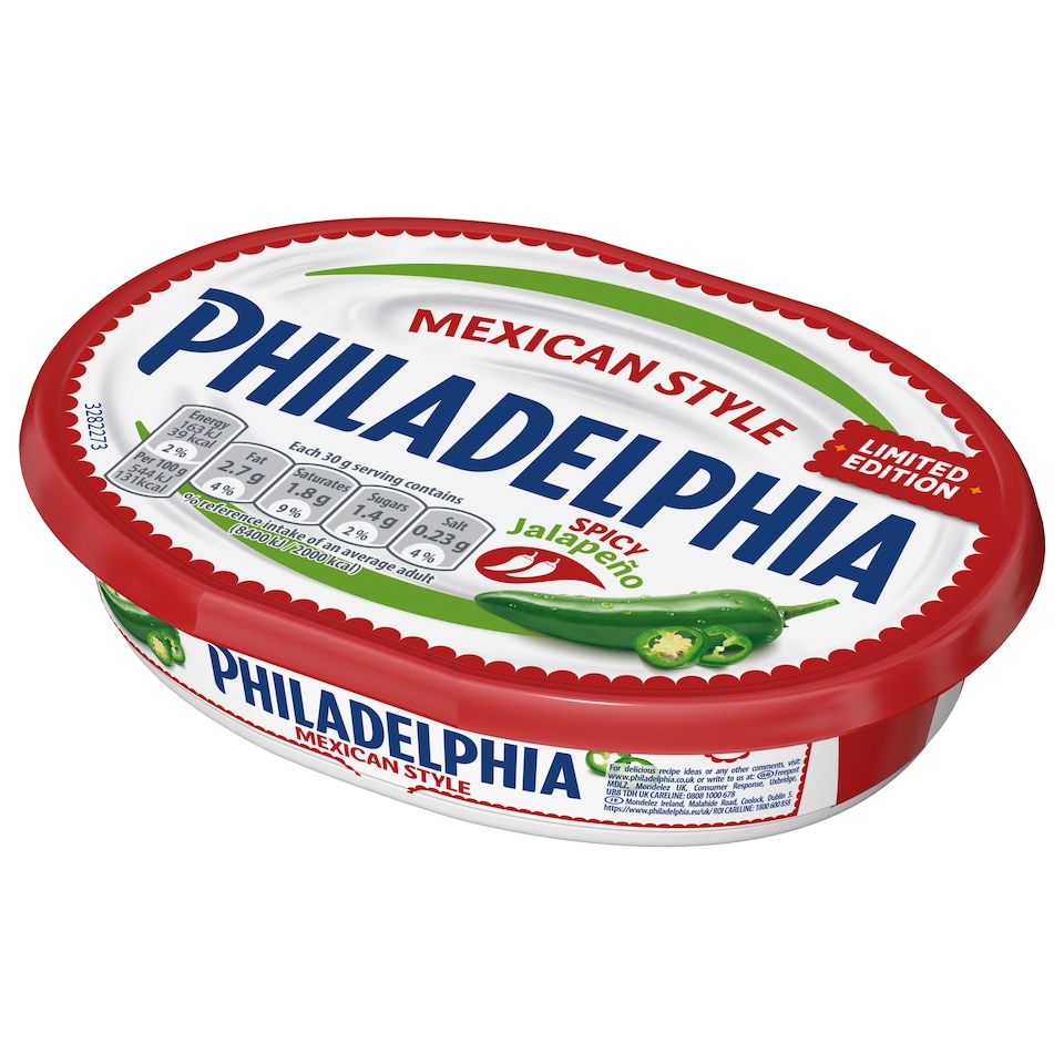 image 1 of Philadelphia Mexican Style Spicy Jalapeno Limited Edition Cheese 165g
