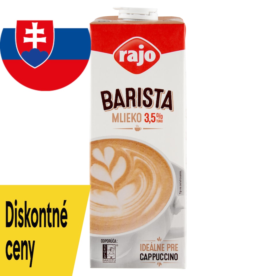 obrázok 1 z Rajo Barista mlieko 3,5% tuku 1 l
