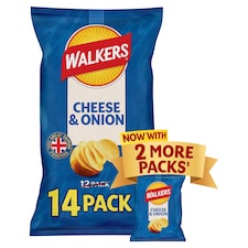 Walkers Cheese & Onion Crisps  14 x 25g