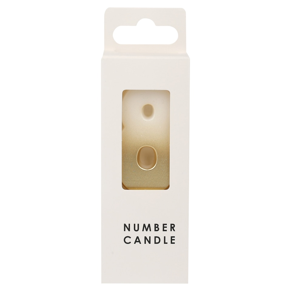 Table Fun Gold Numerical Candle No.8