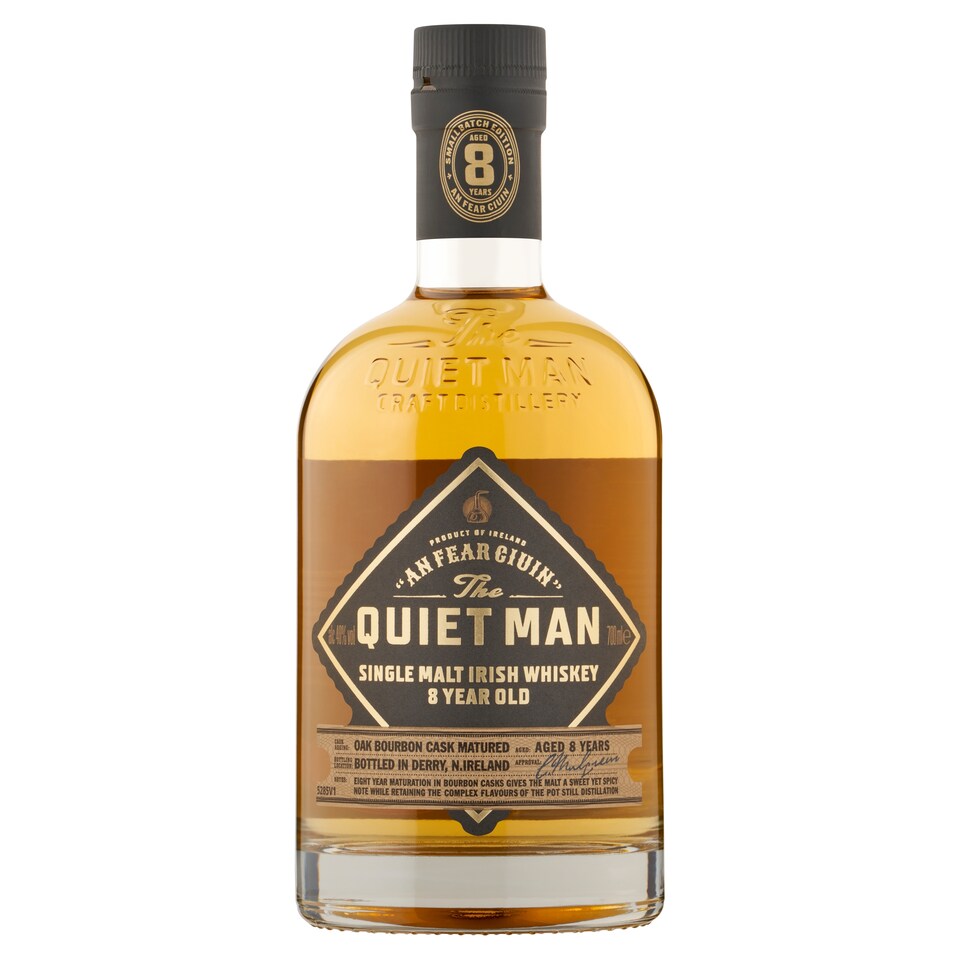 The Quiet Man Single Malt Irish Whiskey 8 Year Old 700ml