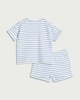 image 2 of F&F Baby 2-Piece Pure Cotton Textured Striped Top and Shorts Set in Blue