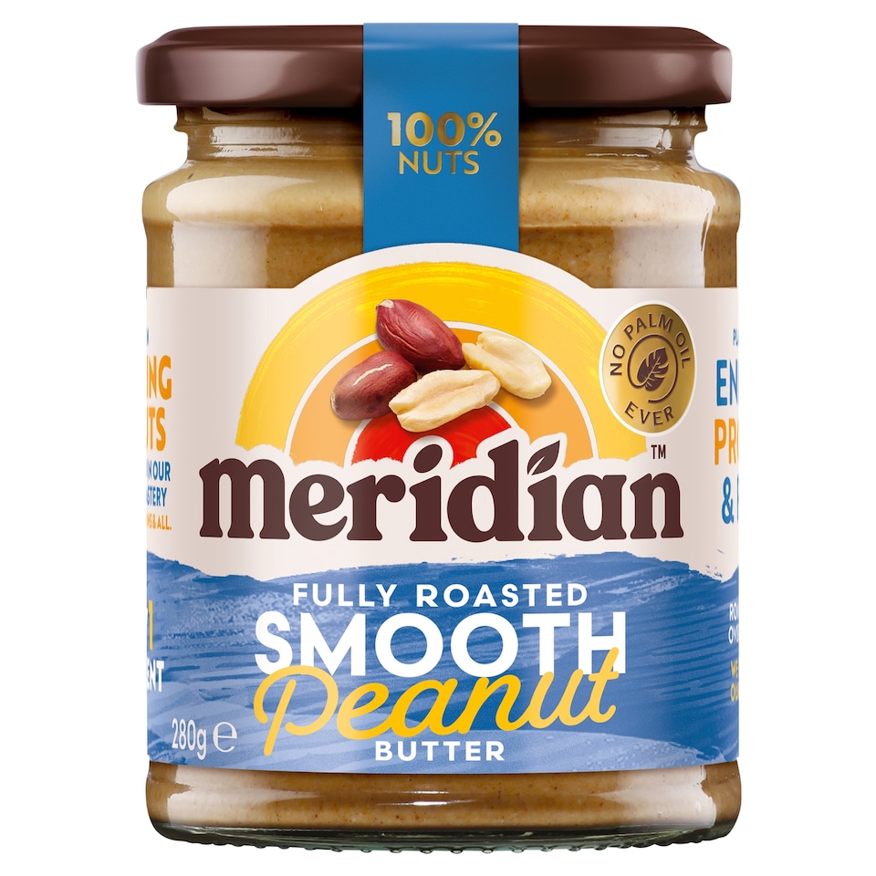 Meridian Smooth Peanut Butter 100% Nuts 280g