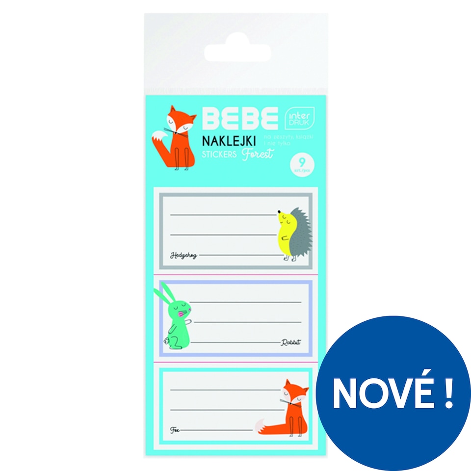 Bebe Kids Pastel Stickers for Notebooks 9 pcs