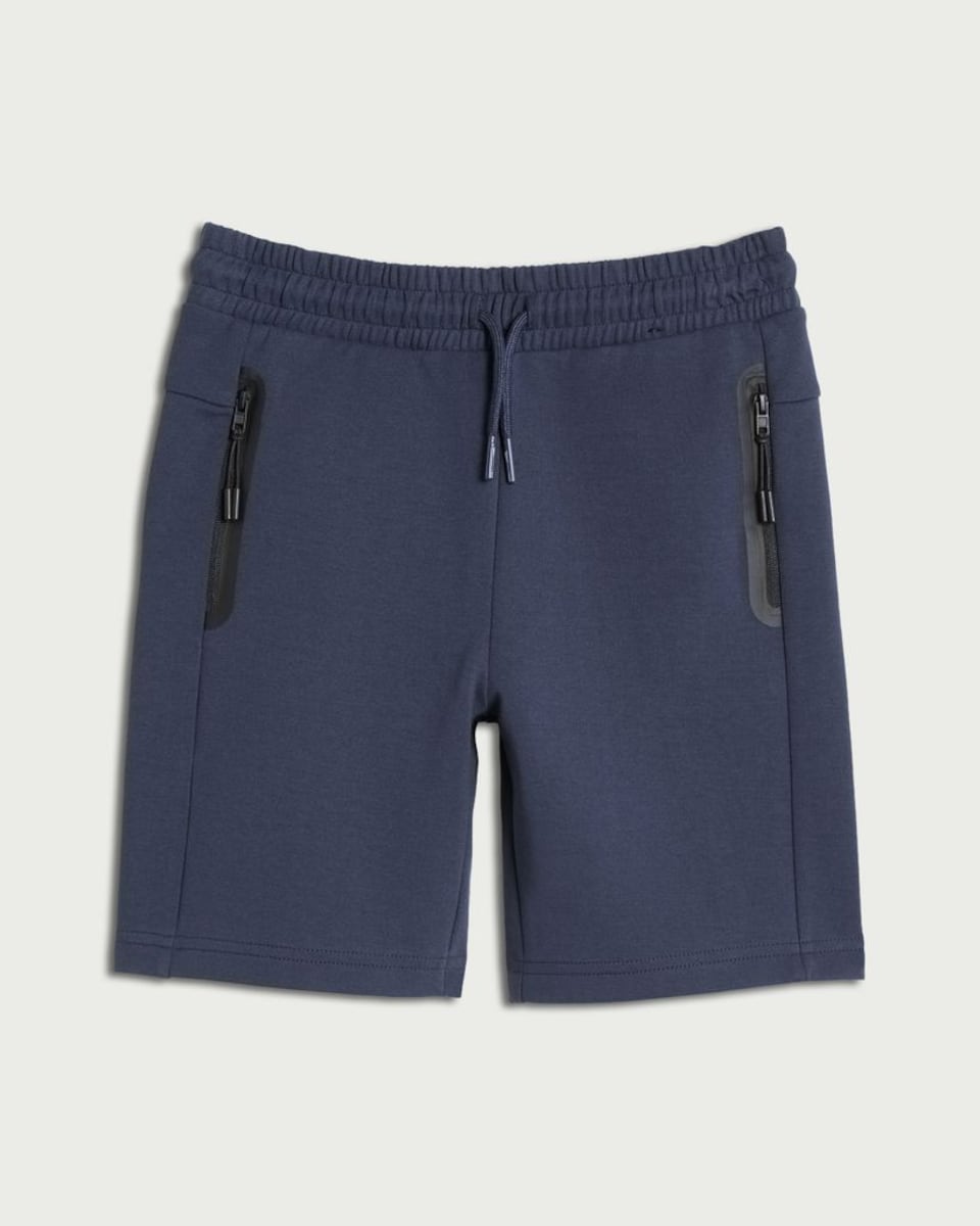 image 1 of F&F Active Cotton Rich Zip Pocket Shorts in Navy