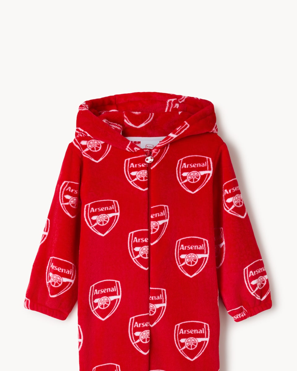 image 1 of Arsenal Fleece Onesie in Red