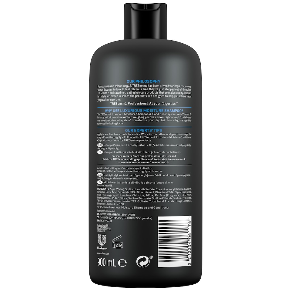 image 1 of TRESemme Moisture Rich Shampoo 900ml
