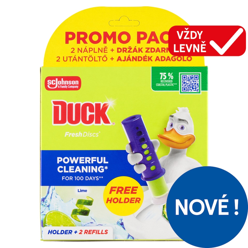 image 1 of Duck Fresh Discs Toilet Cleaner Lime 2 x 36ml (72ml)