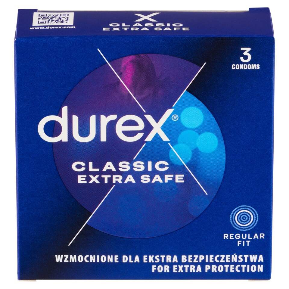 obrázok 1 z Durex Classic Extra Safe Regular Fit prezervatívy 3 ks