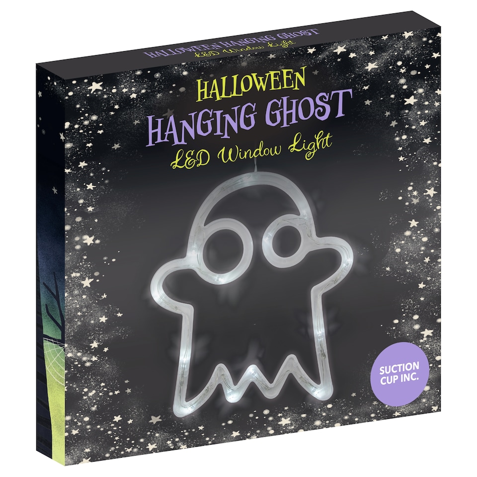 image 1 of Global Gizmos Halloween Hanging Ghost LED Window Light