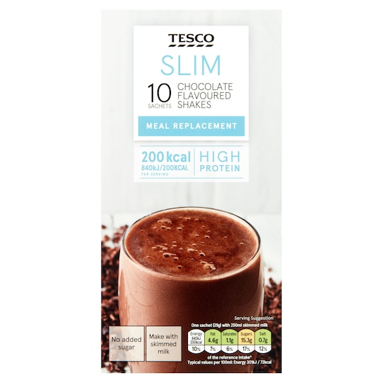 Tesco Slim Chocolate Meal Replacement Shakes 10x29g Tesco Groceries