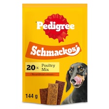 Pedigree Schmackos Adult Dog Treats Poultry Mix 144g