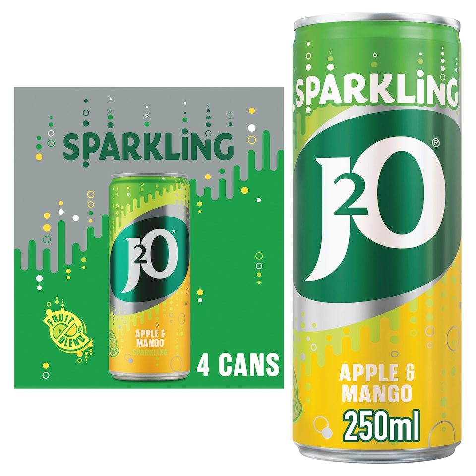 J2O Apple & Mango Sparkling Soft Drink 4x250ml