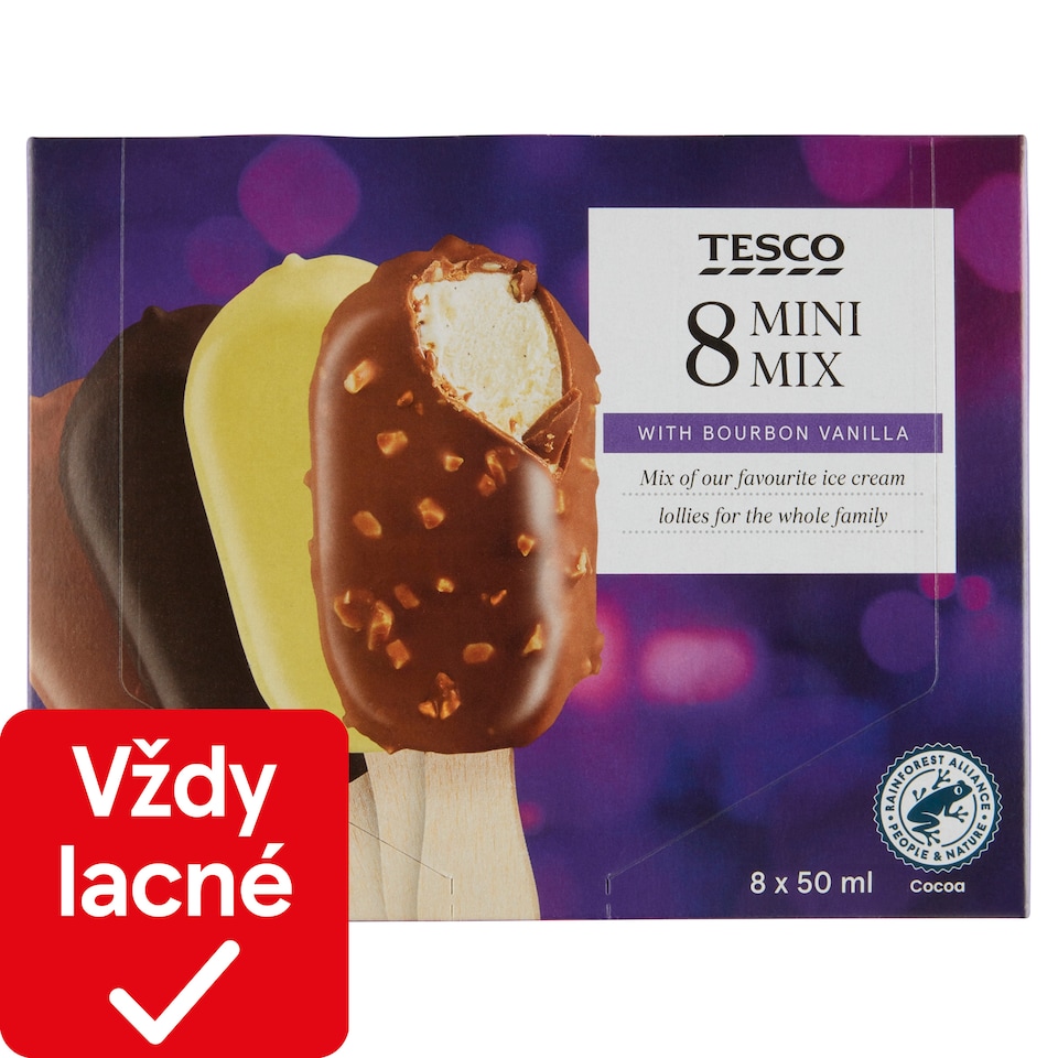 Tesco Mini Mix Ice Cream 8 x 50 ml (400 ml)