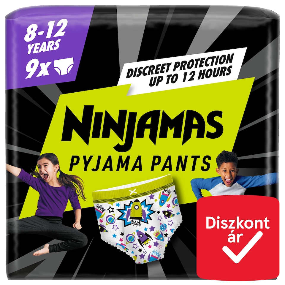 image 1 of Ninjamas Pyjama Pants Spaceships, 9 Pyjama Pants, 8 Years, 27kg-43kg