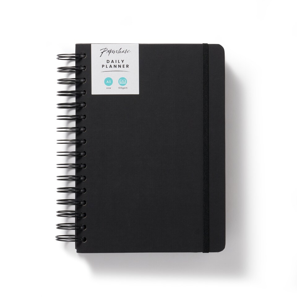 image 1 of Paperchase ReKrafted A5 Black Planner