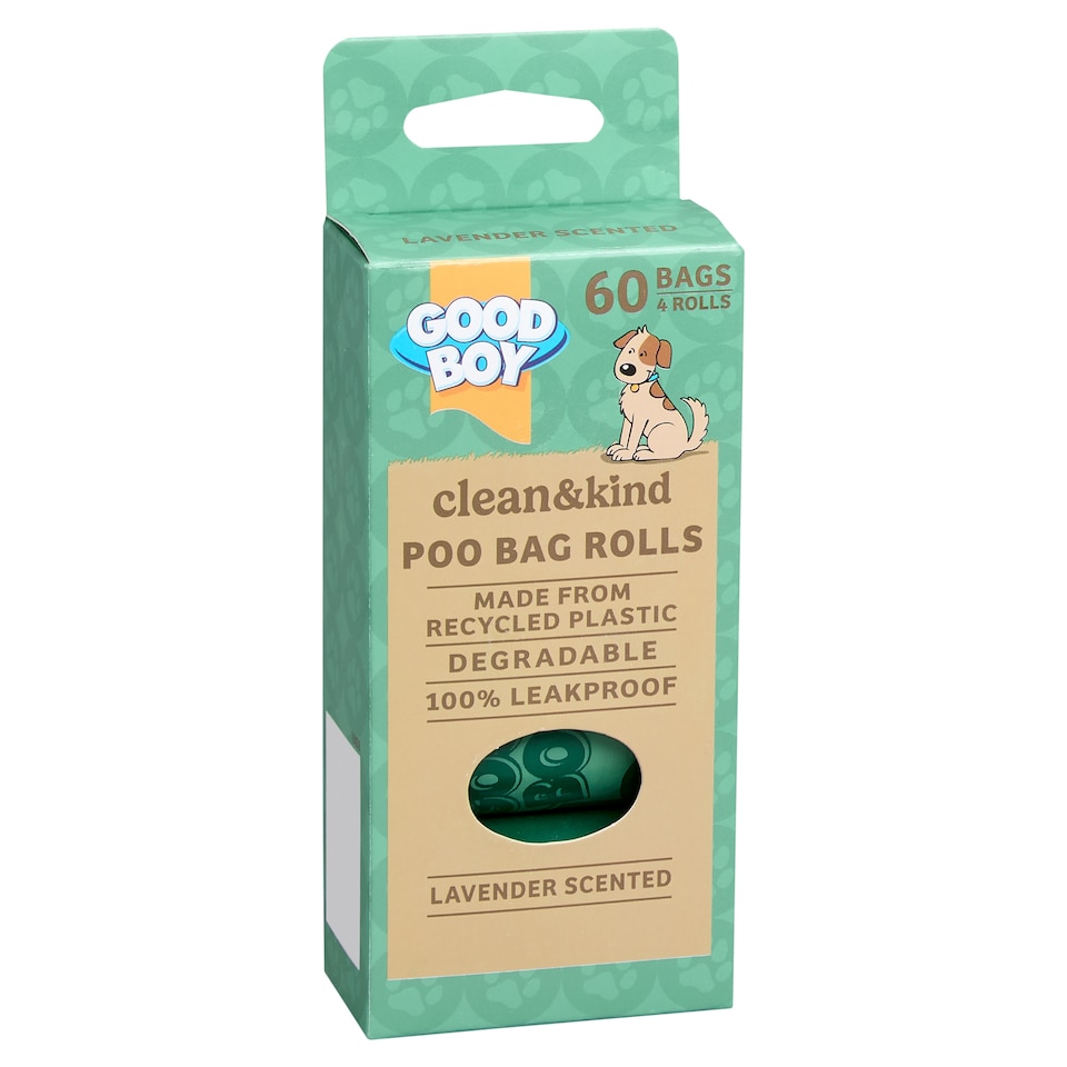 image 1 of Good Boy Degradable Poo Bag Rolls Lavender Scented 60 Bags
