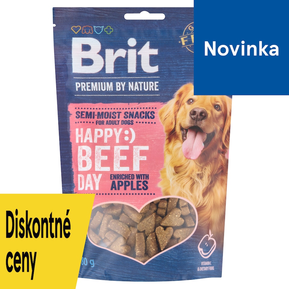 Brit Premium by Nature Hovädzina obohatené o jablko doplnkové krmivo pre psov 180 g