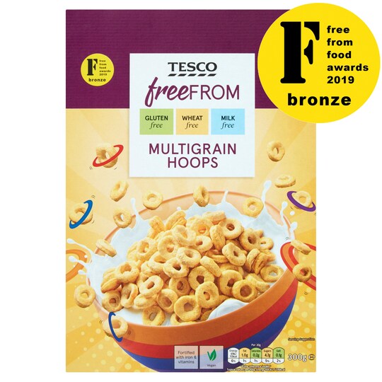 Tesco Free From Multigrain Hoops 300G Tesco Groceries