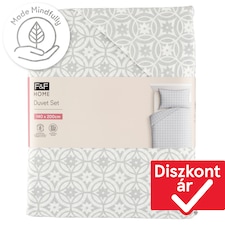 F&F Home Grey Geo Single Duvet Set 140 cm x 200 cm
