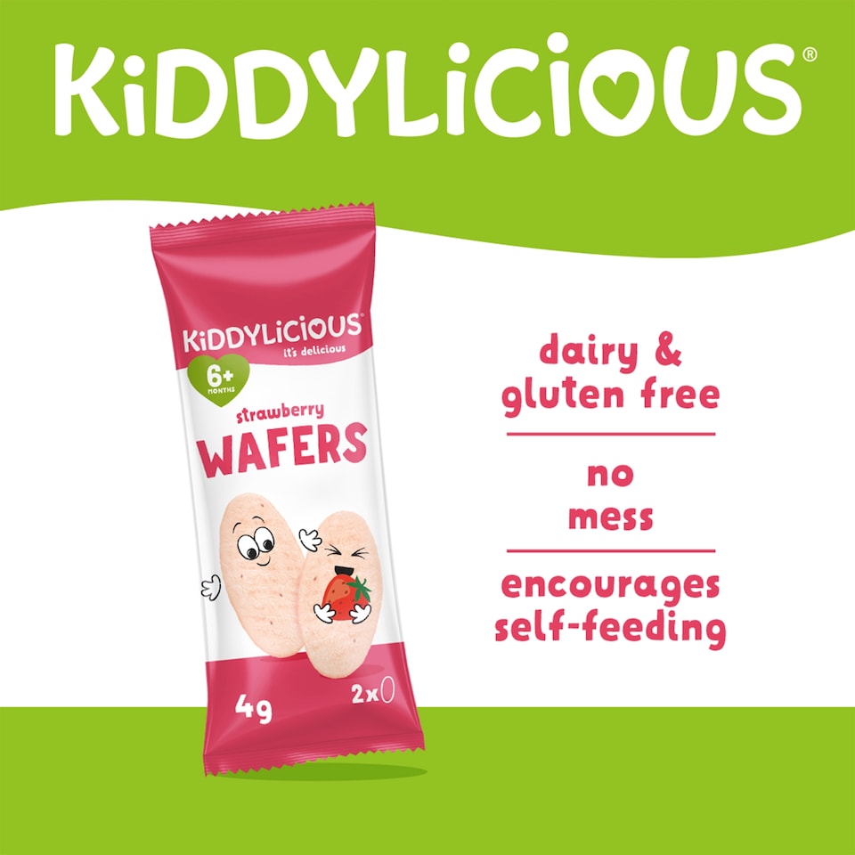 image 1 of Kiddylicious Strawberry Wafer 10 X4 G