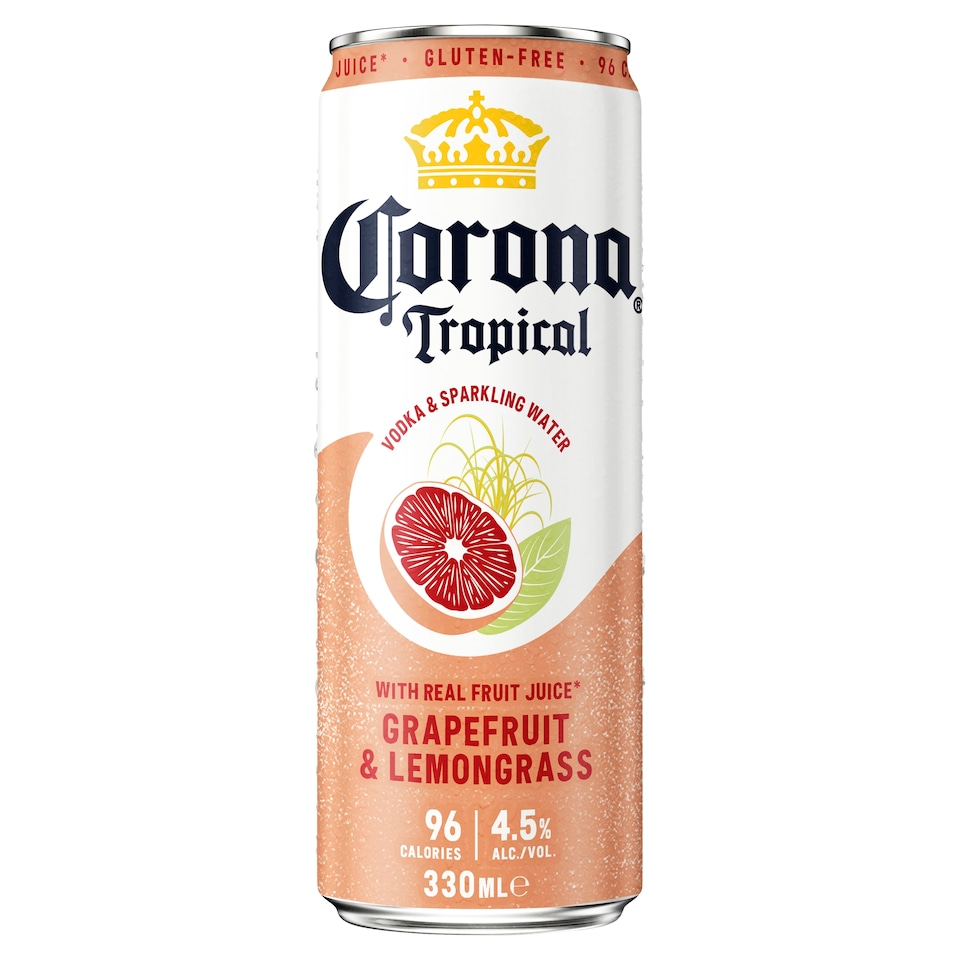 image 1 of Corona Tropical Vodka & Sparkling Water Grapefruit & Lemongrass 330ml