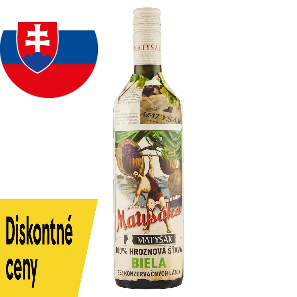 Matyšák 100% hroznová šťava biela 0,75 l