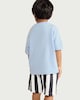 image 3 of F&F Boys Pure Cotton T-Shirt and Striped Shorts Set in Blue