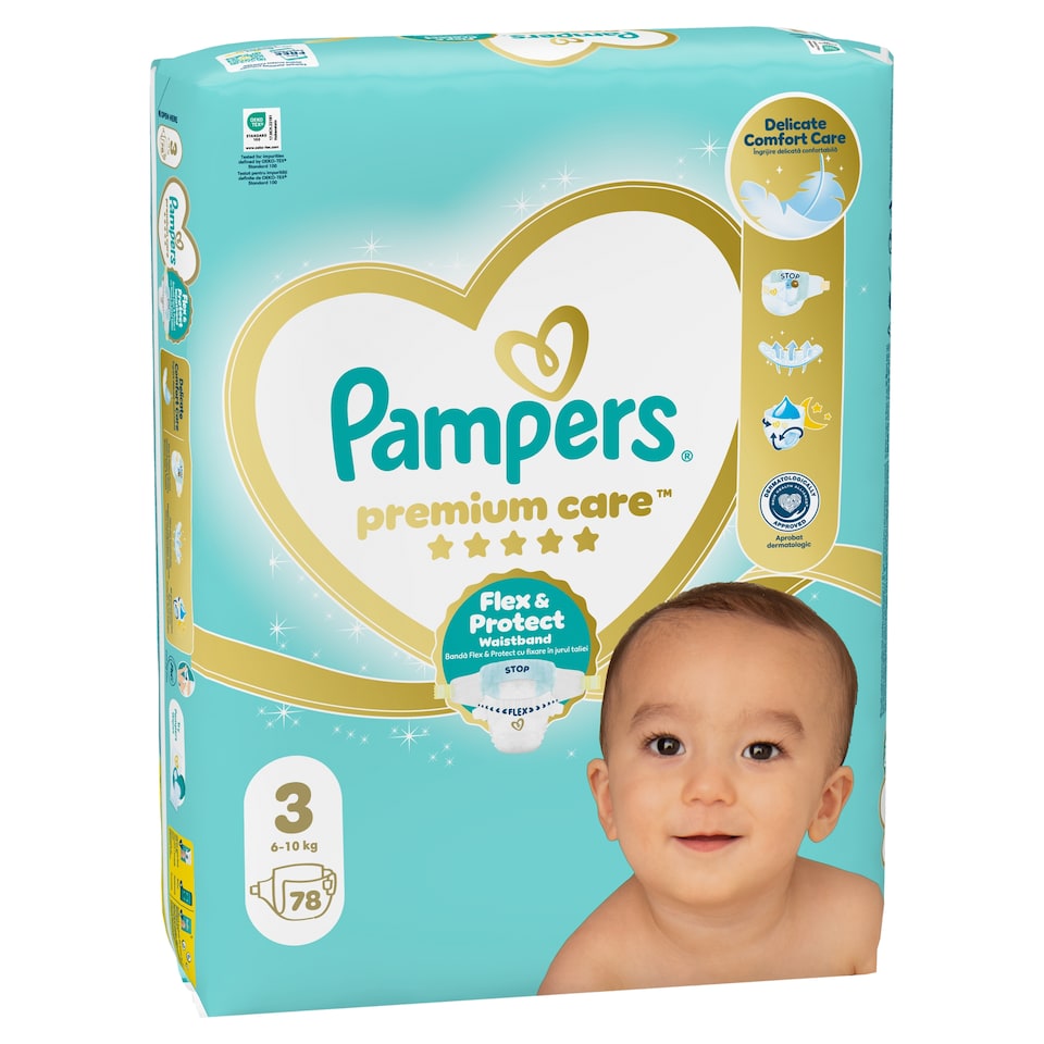 image 1 of Pampers Premium Care Size 3, 78 Nappies, 6kg-10kg
